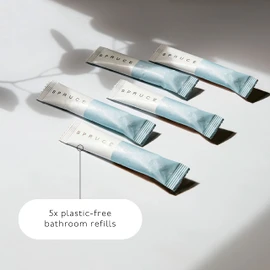 Spruce Bathroom Cleaning Refills, 5 x Plastic-Free Concentrated Refills for Soap Scum and Limescale. Shower and Bath refillable cleaning, Non-Toxic & Eco Friendly