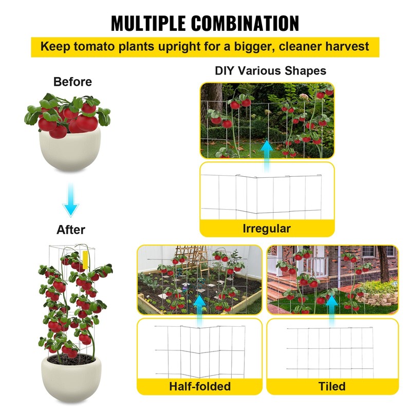 Happybuy Tomato Cages - 11.8" x 11.8" x 46.1". 10