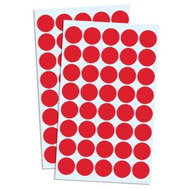 2000 Pieces, 20mm - Red Dot Stickers, Sticky Dots Round Circle Spot Labels