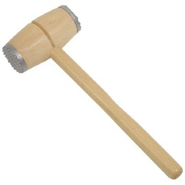 Axentia 260213 Fleischklopfer Holz mit Metallkappen