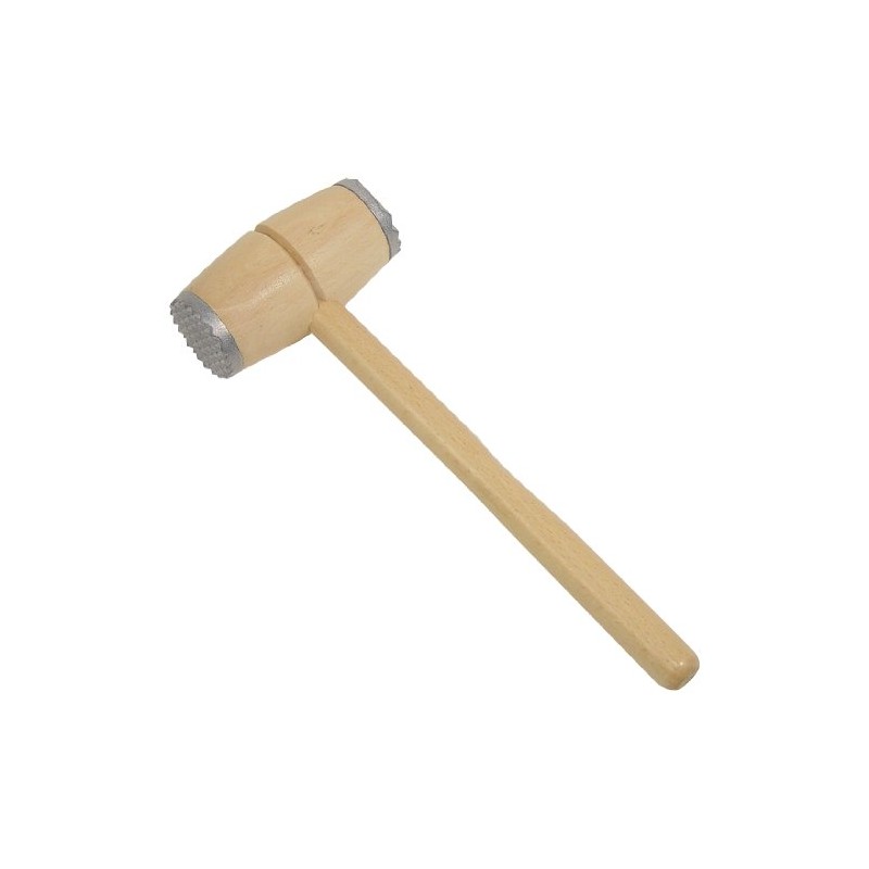 Axentia 260213 Fleischklopfer Holz mit Metallkappen