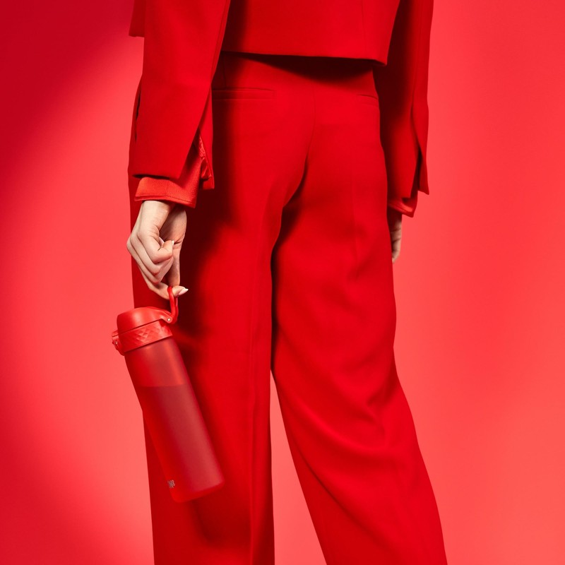ion8 Leak-Proof Slim Water Bottle, BPA-Free, Red, 500 ml