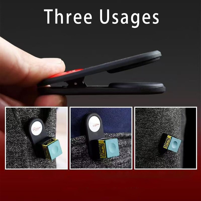 Sinsilvie Professional Chalk Holder,Magnetic Billiard Pool Cue Snooker Chalk Holder,Silent