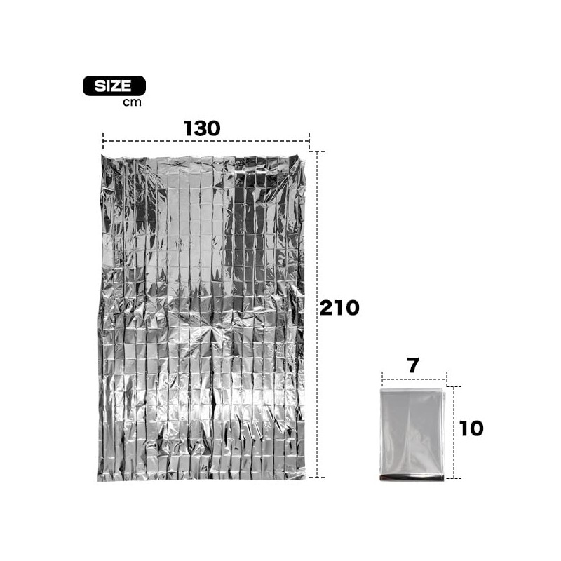 Disaster Preparedness Goods, Aluminum Sheet, Aluminum Blanket, Survival Sheet, Thermal,