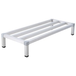 GAOMON Dunnage Rack 48'' x 20'',8 Inches Above Ground Level,Aluminum Dunnage Rack 1500 Lb Capacity,Low Shelf for Floor Used for Storage In Kitchens, Restaurants, Supermarkets,Grocery Stores