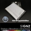 SIGNZ Document Wallets (DIN A4, 30 my), Pack of 100,