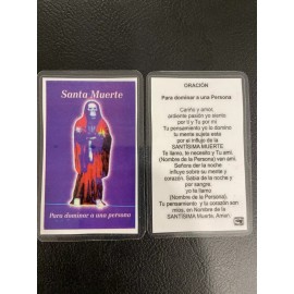 Santa Muerte-Holy Death Prayer Card- Oracion  Para Dominar A Una Persona