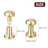 sourcing map 6Pack Brass Chicago Screws, 10x10mm Concave Screw Back