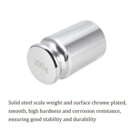 Kozelo Scale Calibration Weights 200g x M1 Precision Chrome Plated Steel Gram Weight Digital Jewelry Scale for Science Laboratory Balance, Silver Tone