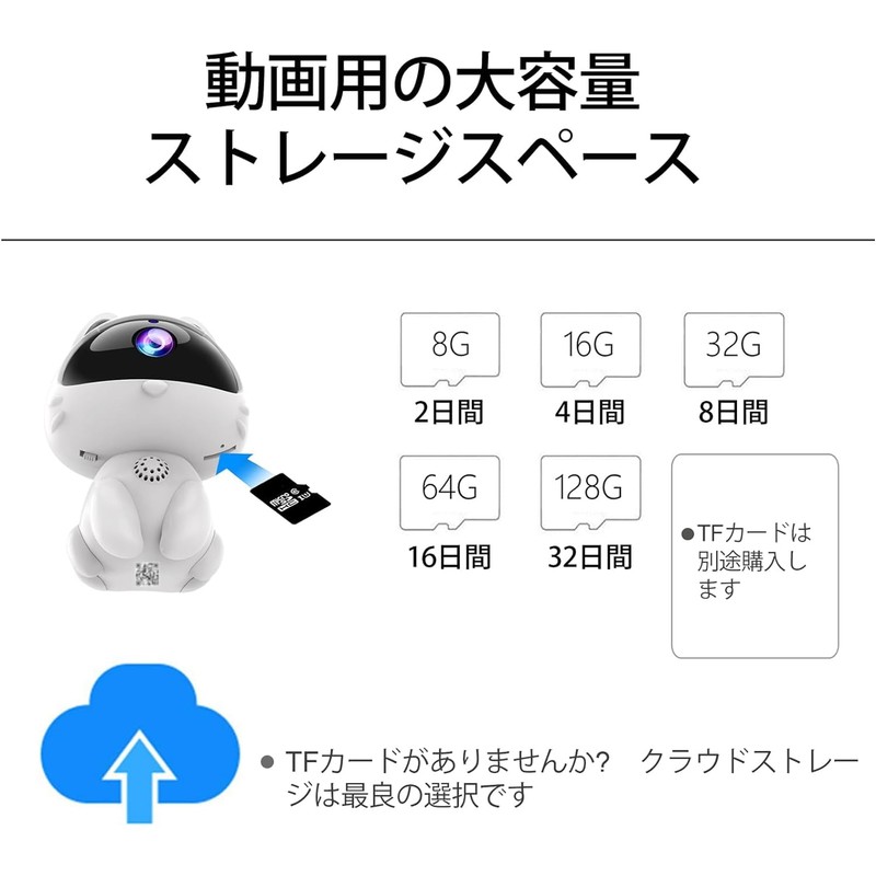 Rettru Pet Camera Wireless Surveillance Camera HD Webcam WiFi Webcam
