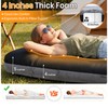 LLUAII Self Inflating Sleeping Pad with Electric Pump, 4" Ultra-Thick