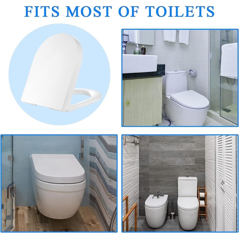SADALAK Soft Close Quick Release Toilet Seat Elongated- Heavy Duty
