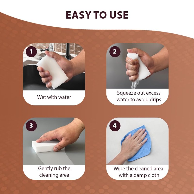 FABRIO Cleaning Eraser Sponges - Pack of 10 (3 x