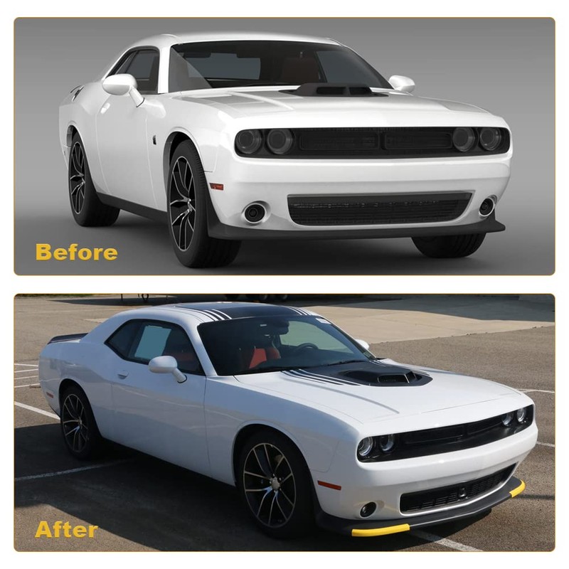 JDMON Front Bumper Lip Splitter Protector Compatible with Dodge Challenger