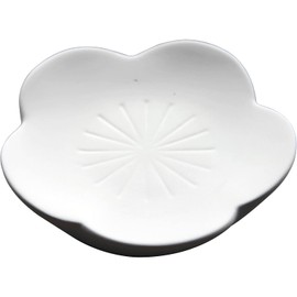 Suusera Soap Rest Moisture Absorption Soap Dish Flower White (Size: Approx. 4.4 x 4.4 x 1.2 x 1.2 inches (3 cm); Made in Japan, Bathroom, Washroom