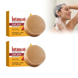 Shampoo Bar, Batana Oil Hair Soap Bar, Batana Oil for Hair, 2 Pieces Deep Cleansing Shampoo Bar, Shampoo Bar for Hair Growth, Efficient Cleaning and Prevention of Hair Loss
