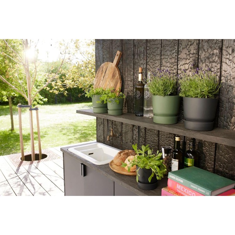 elho Greenville Round 18 - Flower Pot for Indoor and