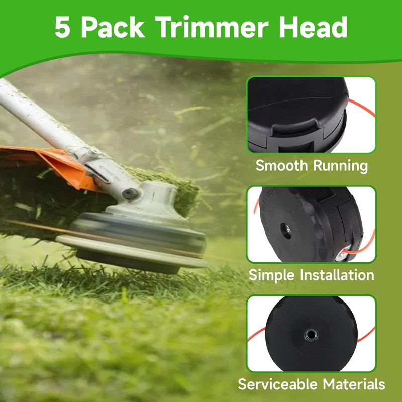 munirater 5-Pack Trimmer Head Replacement for Echo Speed Feed 400