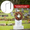 4 Pcs Christmas Headstone Wreath Hanger- Fit 6"-11" Adjustable Cemetery