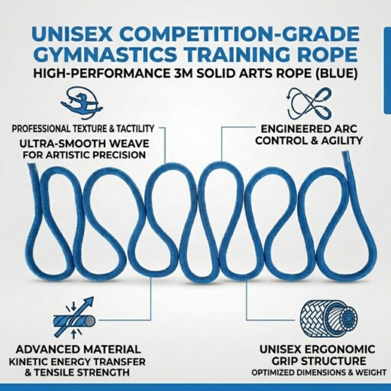 Gymnastics Rope, Rhythmic Gymnastics Rope, Three Metres Nylon, Unisex Competition