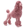 Lukitas Standing Pink Poodle Sculpture Decor, Decorative Dog Statue, Animal