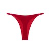 RELLECIGA Women's Red Adjustable High Cut Thong Bikini Bottom Size