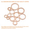 SHRJ 300pcs Premium Copper Metric Sealing Crush Washers Assortment Kit,