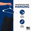 Closetselect Plastic Hangers 50 Pack, Strong Space Saving Notch Hanger,