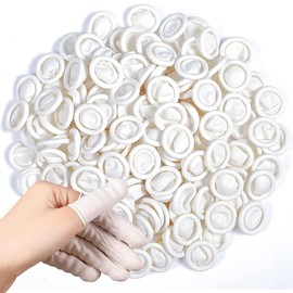 Finger Sacks, Finger Protector, Pack of 100, Anti-slip, Anti-static, Prevents Wear, Disposable Natural Rubber, For Experimental Work (100)