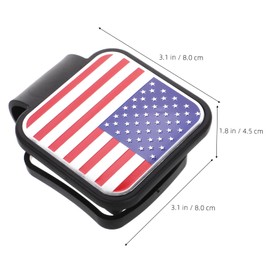 NOLITOY Flag Trailer Hitch Cover Durable Towing Hitch Accessory Stylish Black with American Flag Design Easy Installation for Protection Against Elements