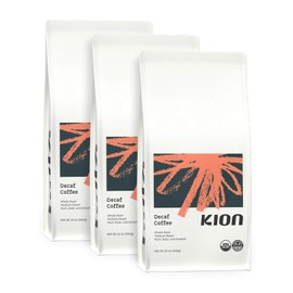 Kion Organic Decaf Coffee | Tested for Toxins | Roasted to Maximize Health and Taste | Medium Roast 12 Oz (3 Pack)