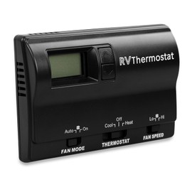 83303862 RV Digital Thermostat Compatible with Coleman 83303362 Air Conditioners, Heat/Cool T-Stat Wall Thermostat Temperature Adjustment from 98°F to 33°F, Black