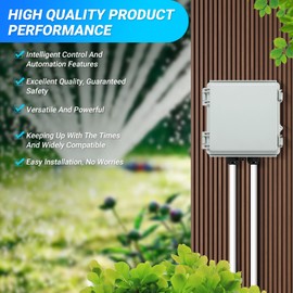 Briidea Irrigation Pump Start Sprinkler Relay with Waterproof Box, 2 Pole AC Contactor, 40Amp 24V Coil, Compatible with Pumps Up to 5HP