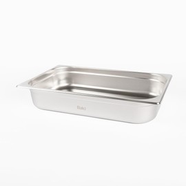 Baki Stainless Steel Gastronorm Container 1/1 Food Pan 65, 100, 150 mm Deep with & Without Lid (100mm Deep)