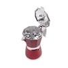 Cafetera Italiana Express Evva Aluminio Rojo 6 Tazas Ibili