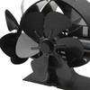 Heat Powered Stove Fan 3 Head 18 Blade Aluminum 270