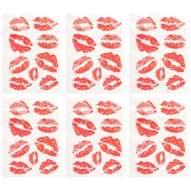 Beaupretty Pegatinas Temporales Labios Resistentes Al Agua 6 Piezas Decoración Corporal Y Facial Tatuajes Temporales Pequeños Para Fiesta Y Uso Diario