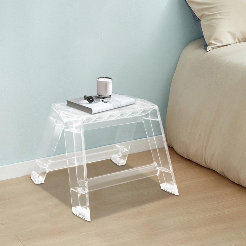 Pinelicorn 2 Step Clear Folding Step Ladder, Photography Stool, Protable