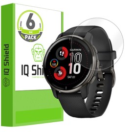 IQShield Screen Protector Compatible with Garmin Venu 2 Plus (6-Pack) Anti-Bubble Clear TPU Film