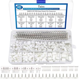 Taiss JST PH 2.0 Connector Kit 2/3/4/5/6-Pin JST Adapter Male and Nut Plug PH 2.0 mm JST Cable Connector Adapter F-066-580 Pieces