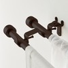 SatoriHome Double Rod Curtain Brackets, Set of 3 – Bronze