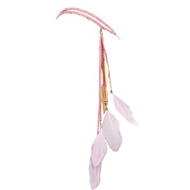 Song Qing Women Feather Leaf Tassels Braided Hippie Headband Hair Accessories