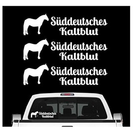 siviwonder South German Cold Blood Sticker Set of 3 Horse Riding Car Foil White Size 30 cm