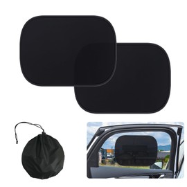 Beleeb Car Sun Shade for Side Windows, 99% UV Cut, Static Cling, Sunshade for Car Driver Seat, Passenger Seat, Rear Seat, 1-Second Installation, Blackout, Thermal Insulation, Foldable, Interior Car