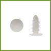 HOPESPANNER 30Pcs White Plastic Rivets Splash Guard Fastener Push Type