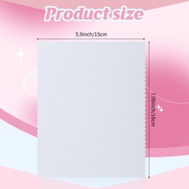 Leelosp 300 Pcs Glasses Cleaning Cloth Microfiber Glasses Wipes Assorted Colors Cloth for Cleaning Eyeglasses Camera Lens Cell Phones Laptops LCD TV Screens and More, 6 x 7 Inch(White)