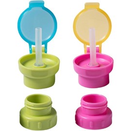 2 tappi di cannuccia per bottiglie d'acqua, graziosi tappi di ricambio per bottiglie d'acqua a prova di fuoriuscite, portatili, per ragazzi e ragazze, accessori per bottiglie d'acqua facili da usare