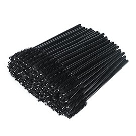 G2PLUS 50 PCS Black Eyelash Brushes Spoolies- Eyebrow Spoolie Brushes -Disposable Mascara Wands - Eyelash Extension Brushes for Extensions