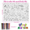 HOWAF Paper Tablecloth for Colouring New Year's Eve Decoration 2025,