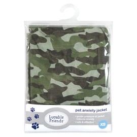 Luvable Friends Unisex Pet Thunder Anxiety Jacket, Camo, X-Large